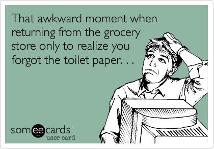 forgot the toilet paper grocery coupons
